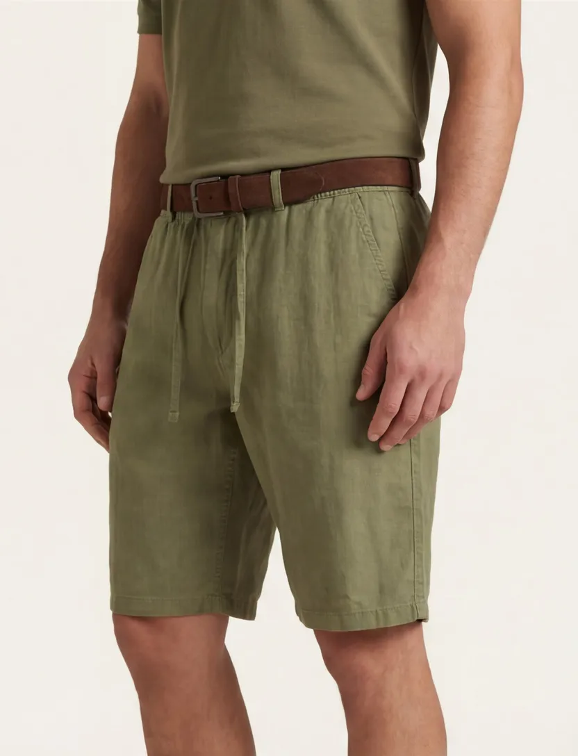 Camel Active groene korte broek gemêleerd