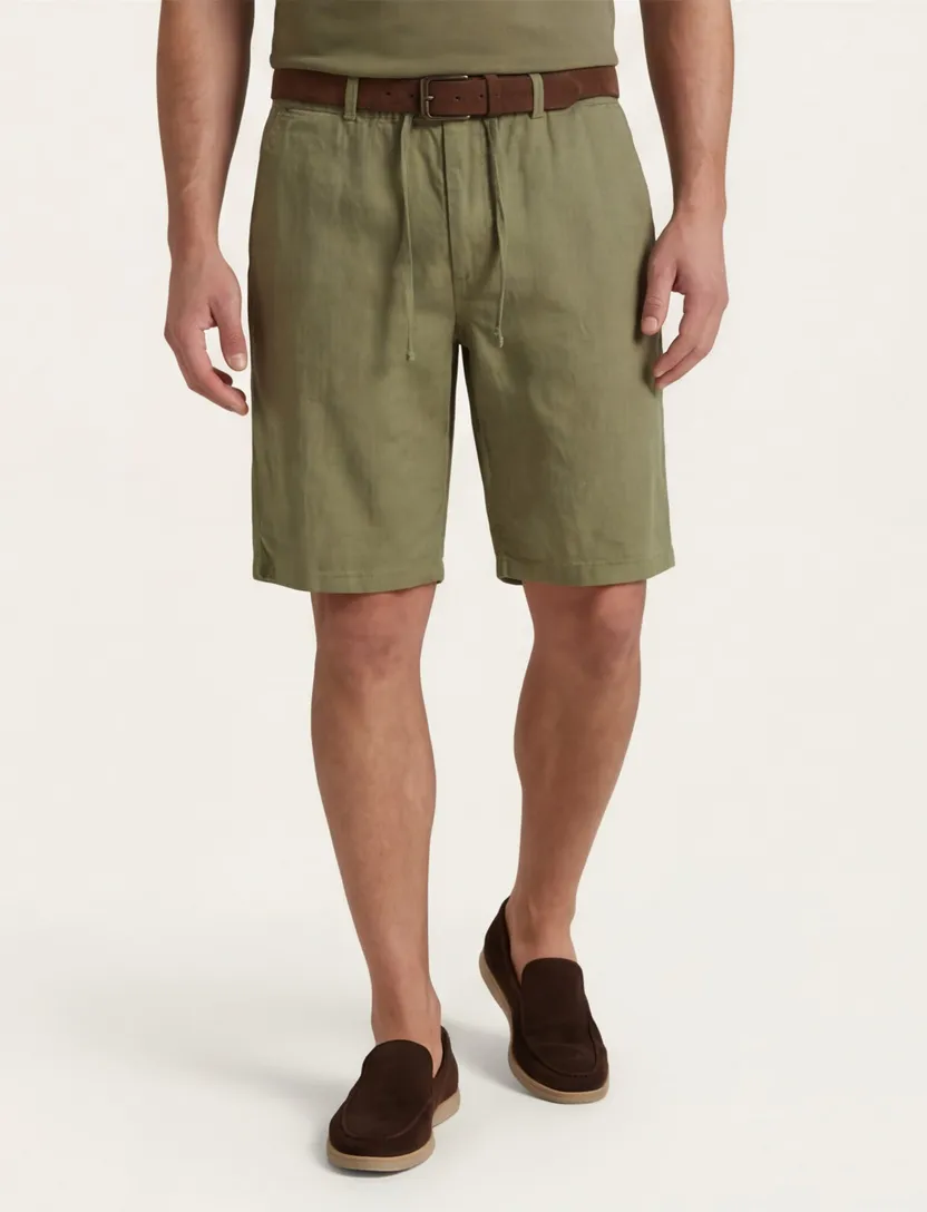 Camel Active groene korte broek gemêleerd