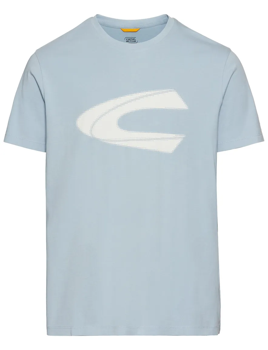 Camel Active T-shirts lichtblauw met opdruk