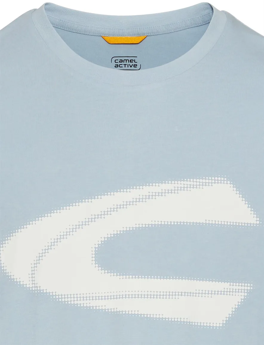 Camel Active T-shirts lichtblauw met opdruk