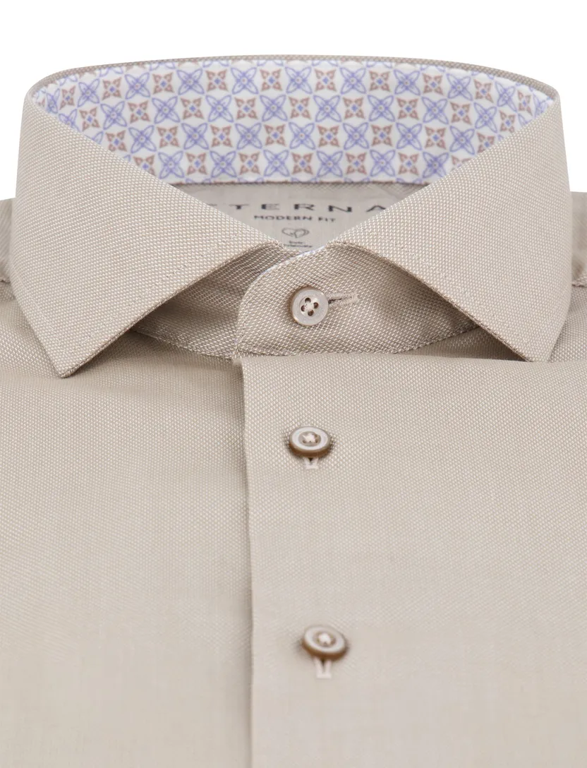 Eterna Performance overhemd beige