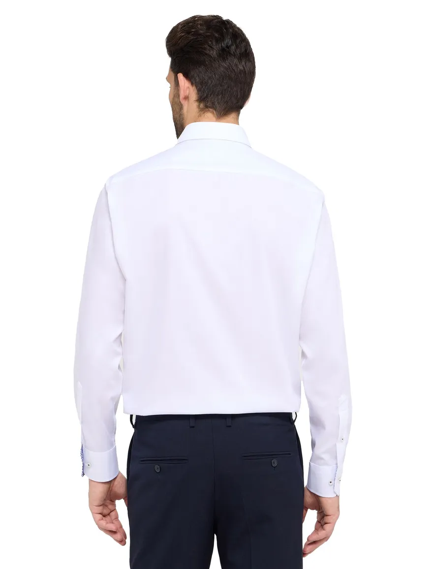 Eterna overhemd effen wit mouwlengte 7 comfort fit