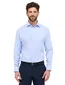 Eterna overhemd comfort fit blauw borstzak ml 7 semi-wide collar