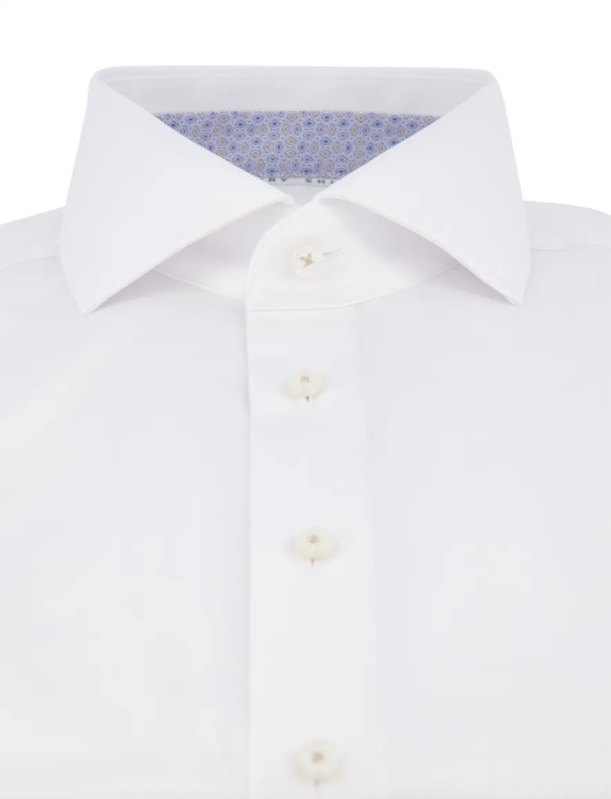 Eterna Modern Fit overhemd effen wit lange mouw
