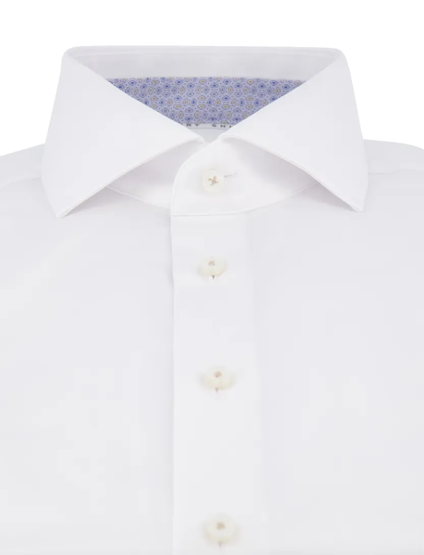 Eterna Modern Fit overhemd effen wit wide collar