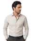 Eterna overhemd beige modern fit semi-wide collar