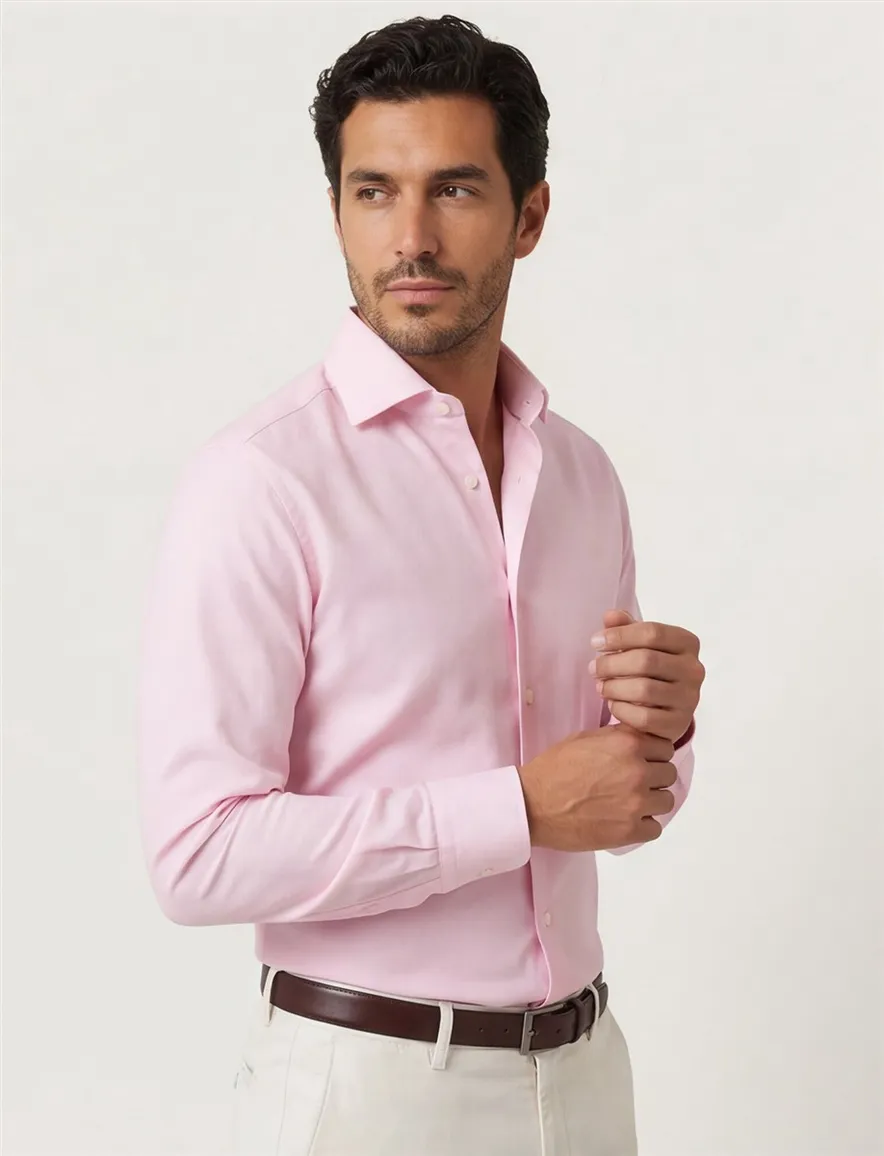 Eterna Modern Fit overhemd lange mouw roze