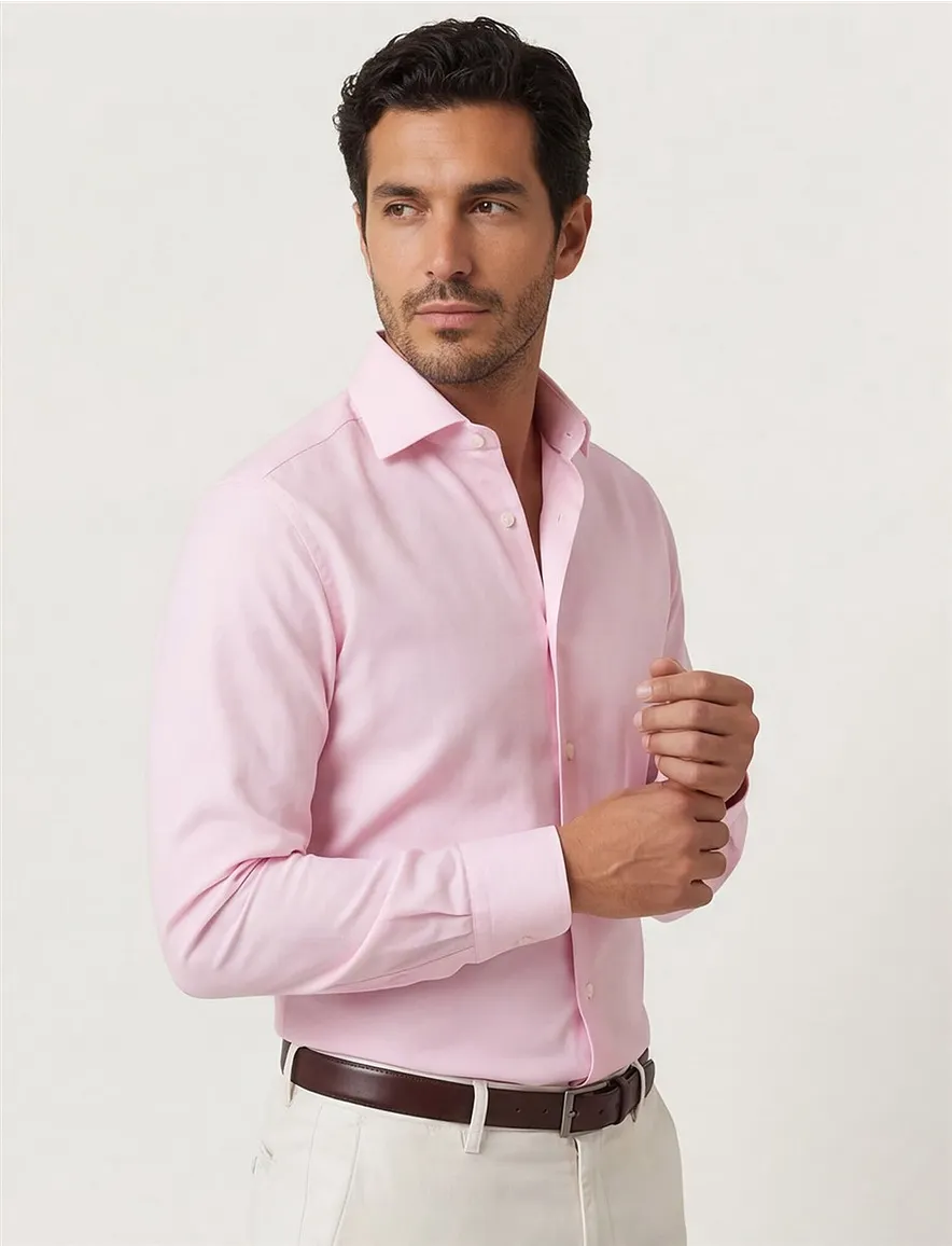 Eterna Modern Fit overhemd lange mouw roze