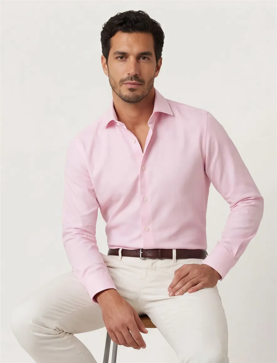 Eterna Modern Fit overhemd lange mouw roze