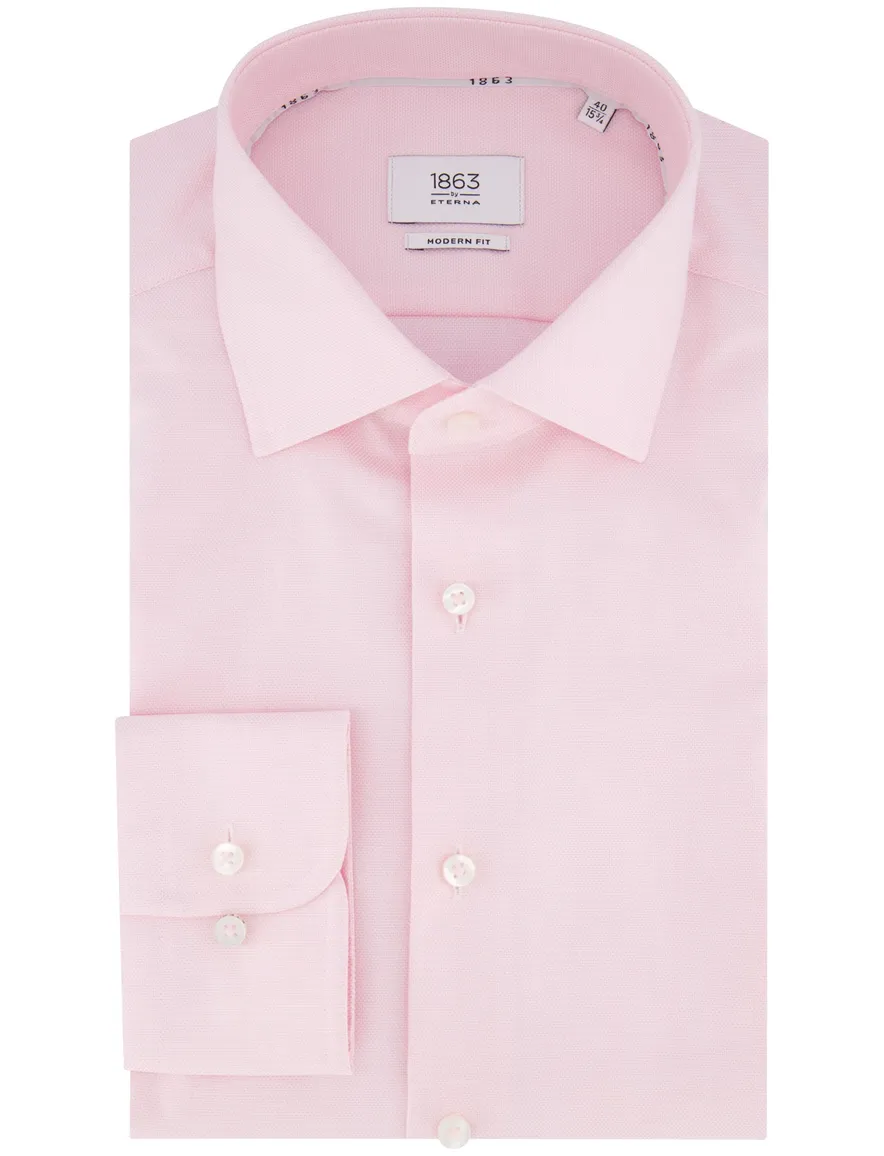 Eterna Modern Fit overhemd lange mouw roze