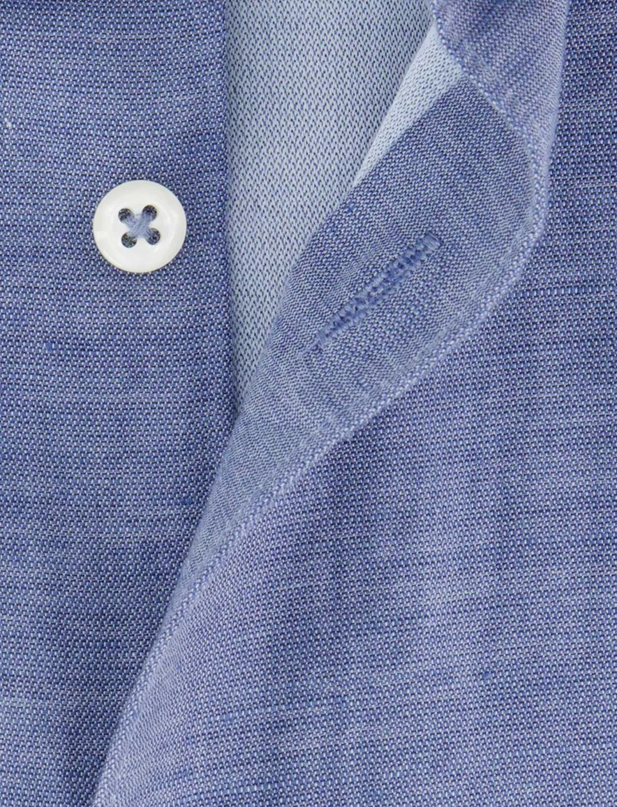 Eterna overhemd blauw modern fit effen