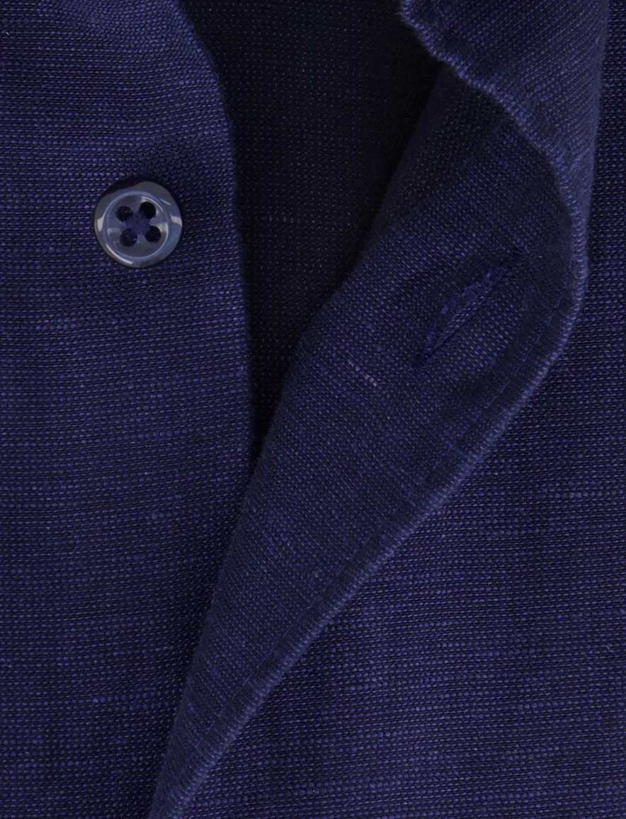 Eterna overhemd donkerblauwe modern fit korte mouw
