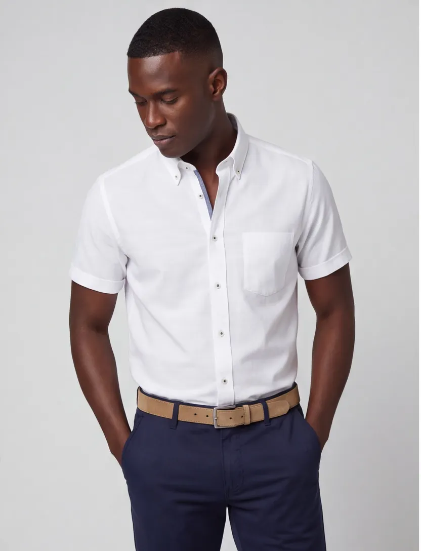overhemd Eterna Comfort Fit wit lyocell