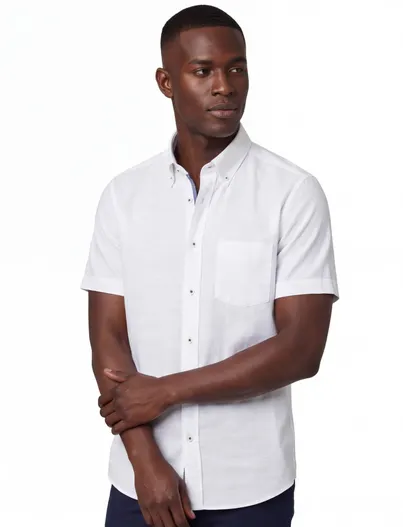Eterna overhemd Eterna Comfort Fit wit lyocell