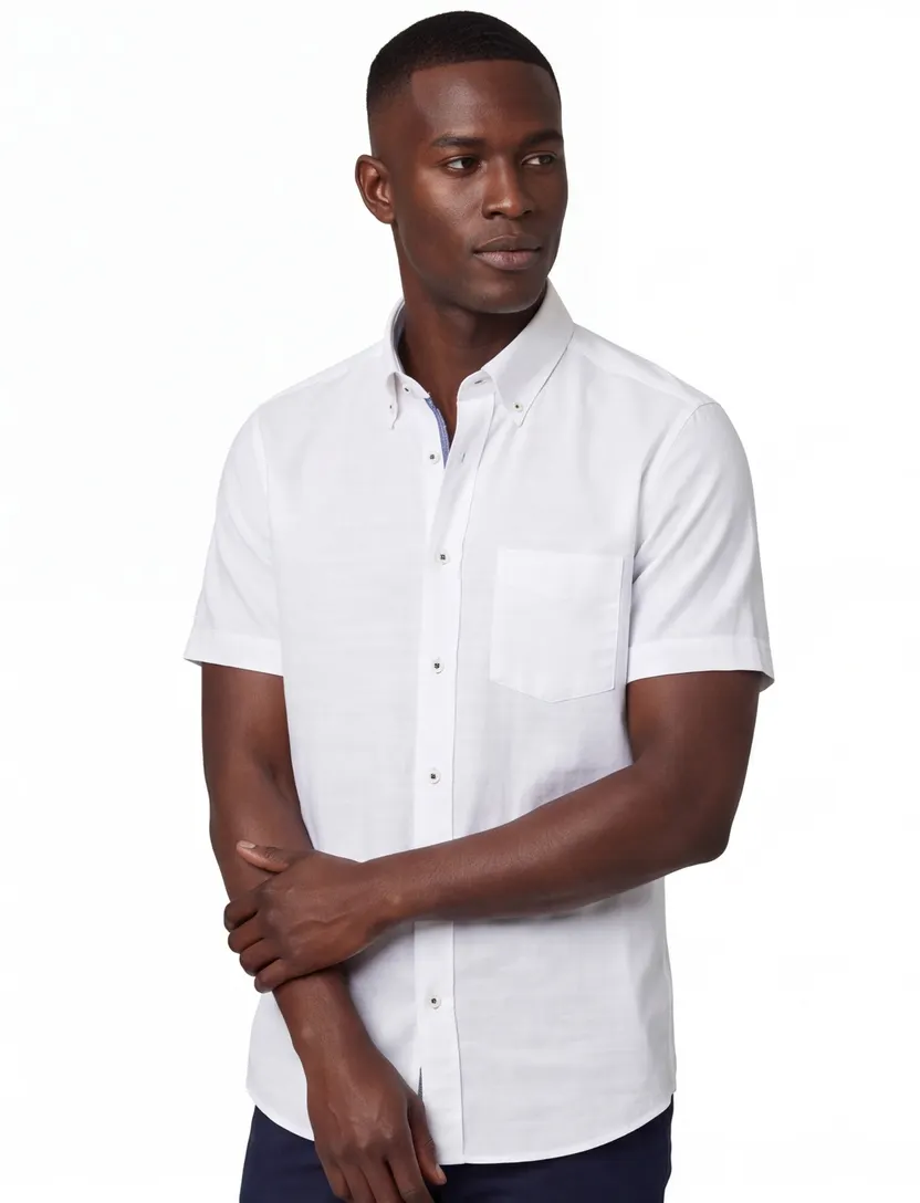 overhemd Eterna Comfort Fit wit lyocell