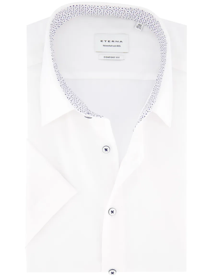 Eterna overhemd Comfort Fit wit katoen
