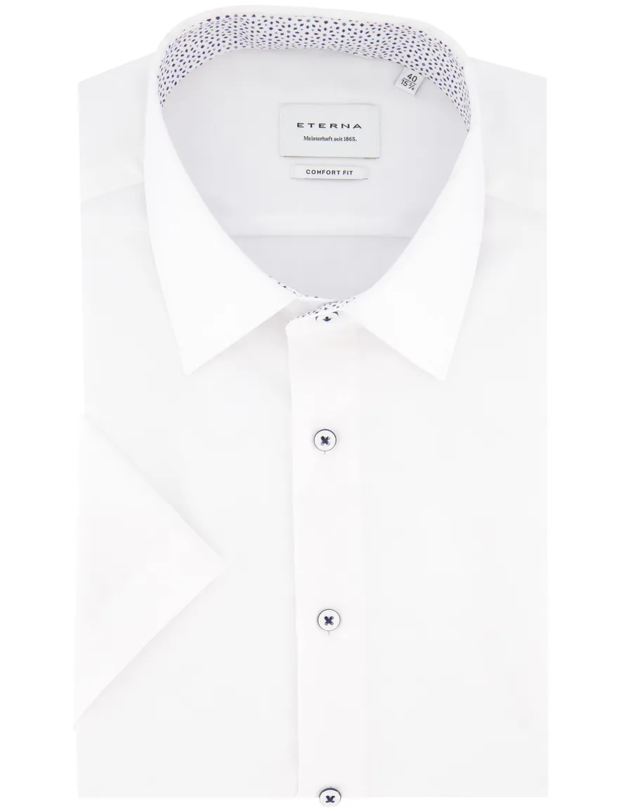 Eterna overhemd Comfort Fit wit katoen
