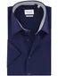 overhemd Eterna Comfort Fit donkerblauw katoen