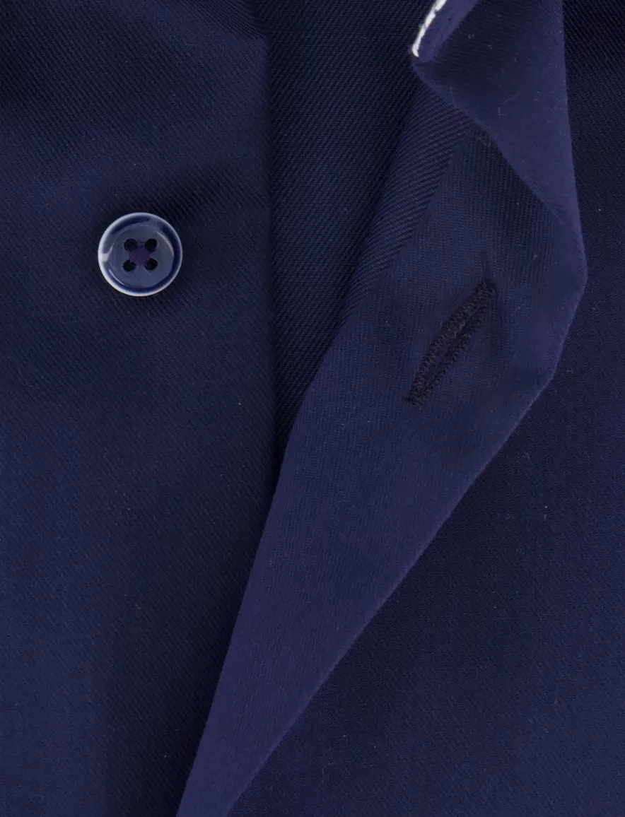 Eterna overhemd Comfort Fit donkerblauw katoen