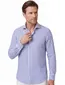 Eterna overhemd blauw gestreept modern fit wide collar
