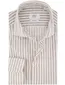 Eterna overhemd beige gestreept modern fit lange mouw
