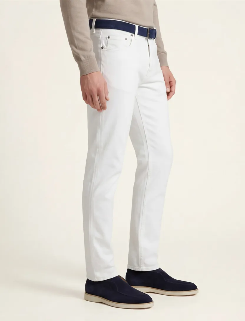 5-pocket broek Pierre Cardin Lyon wit