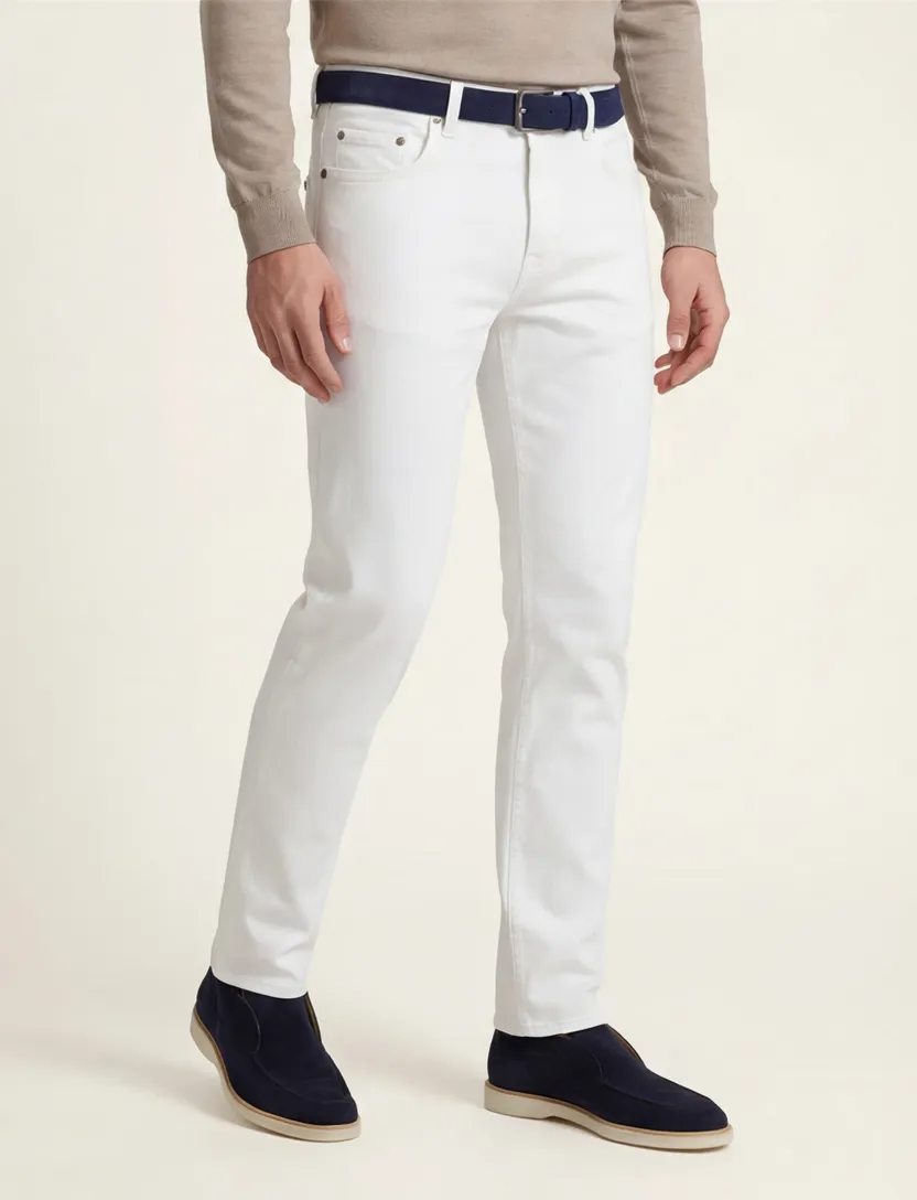 5-pocket broek Pierre Cardin Lyon wit