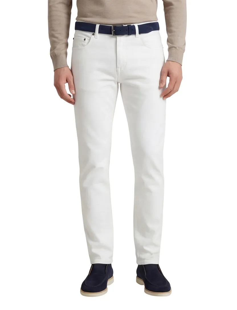5-pocket broek Pierre Cardin Lyon wit