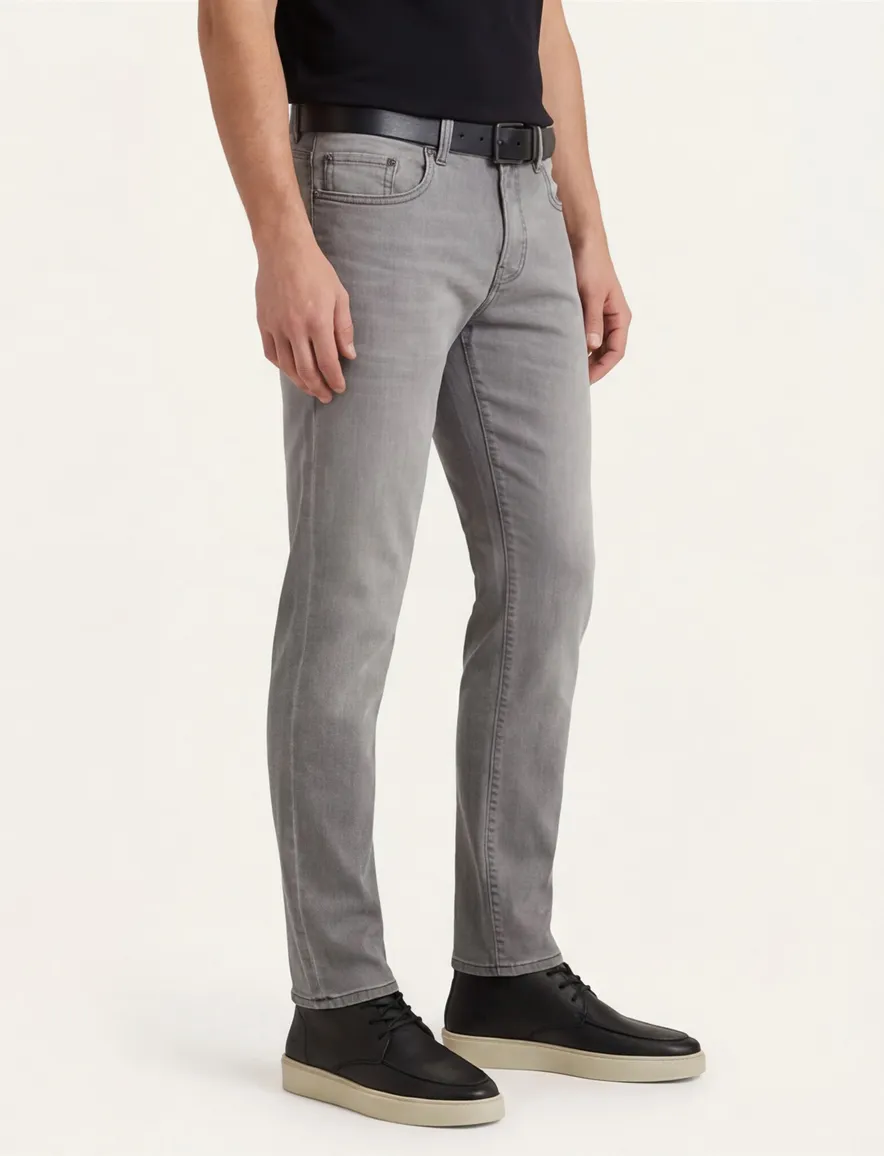 Pierre Cardin Pantalon 5-p PC-Lyon grijs katoen
