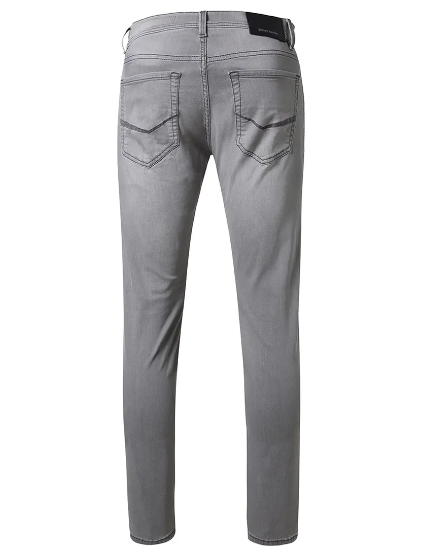 Pierre Cardin Pantalon 5-p Lyon Tapered fit grijs gemêleerd
