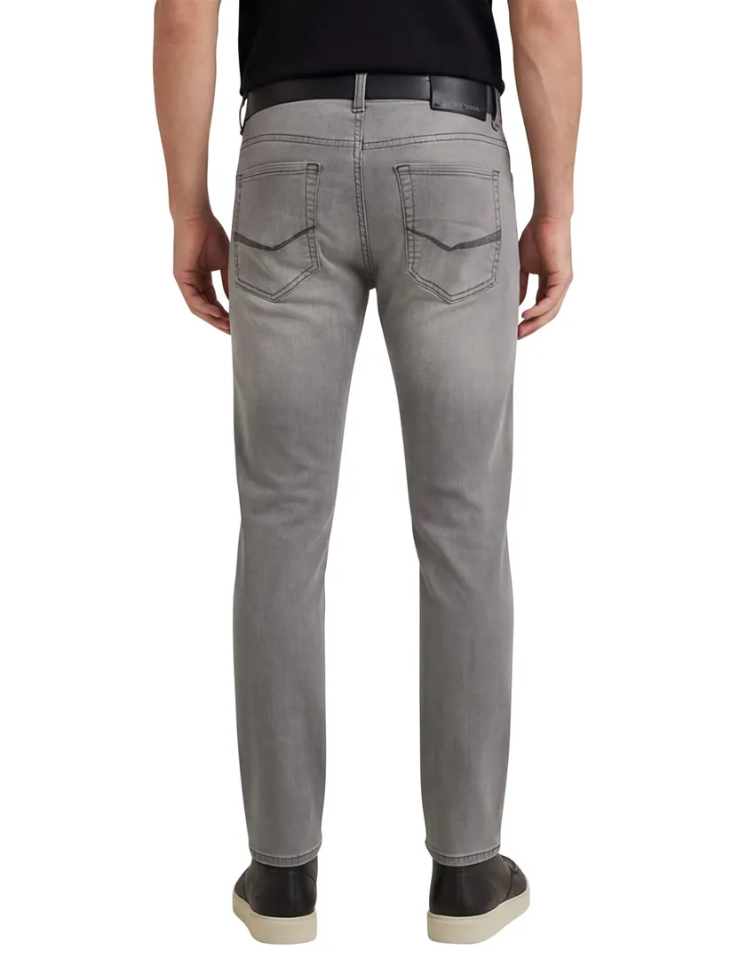 Pierre Cardin Pantalon 5-p Lyon Tapered fit grijs gemêleerd