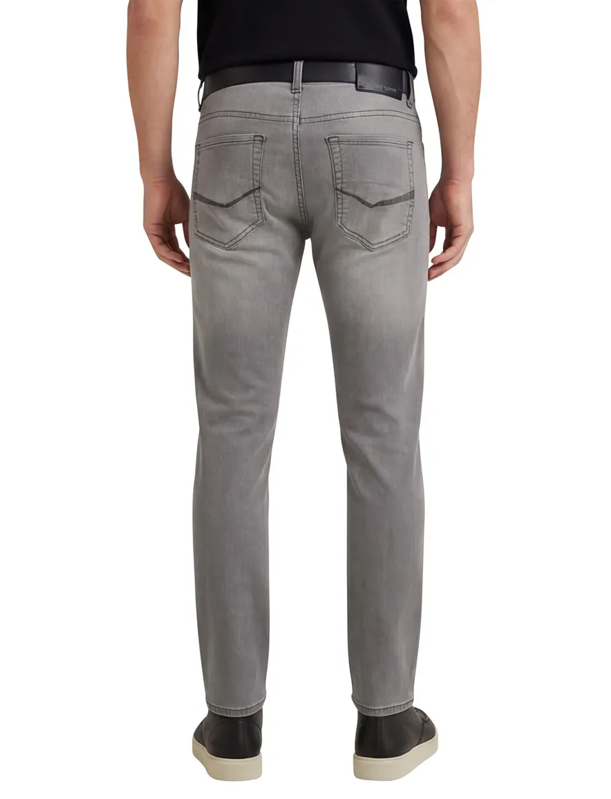 Pierre Cardin Pantalon 5-p Lyon Tapered fit grijs katoen
