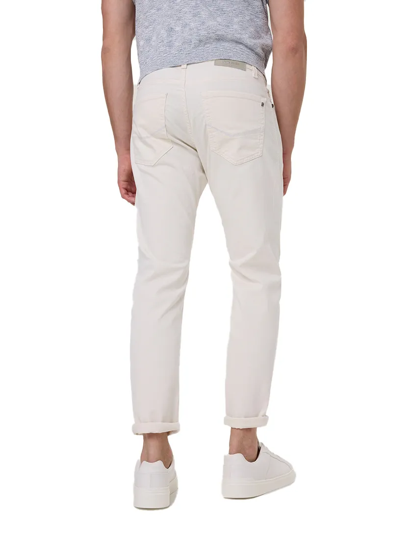 Pierre Cardin pantalon 5-p Lyon Tapered fit creme effen