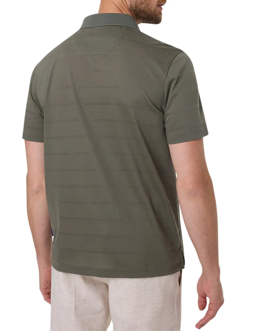 Pierre Cardin poloshirt korte mouwen olijfgroen katoen