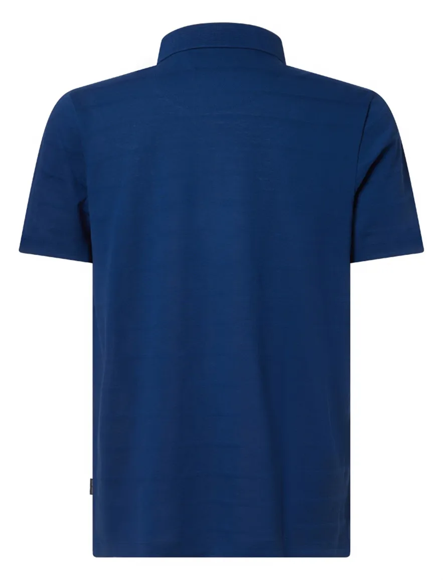 Pierre Cardin polo korte mouw kobalt gestreept katoen