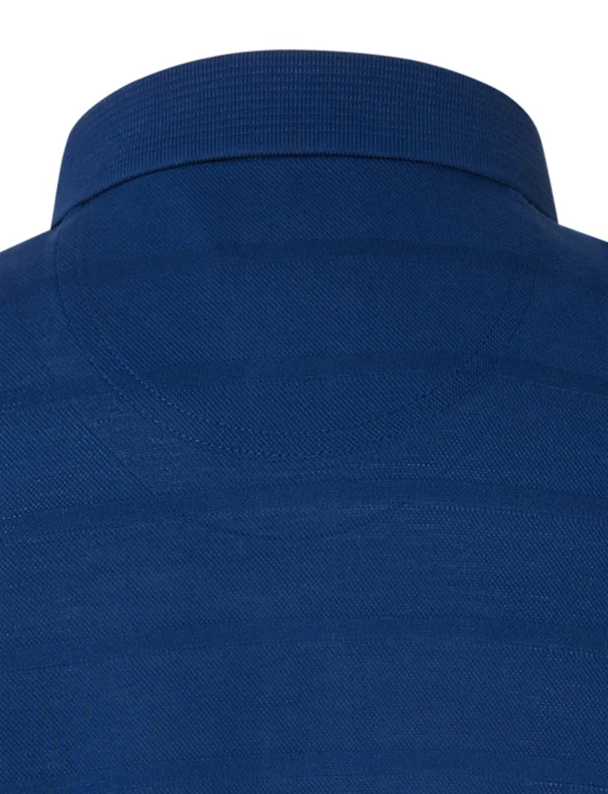 Pierre Cardin polo korte mouw kobalt gestreept katoen