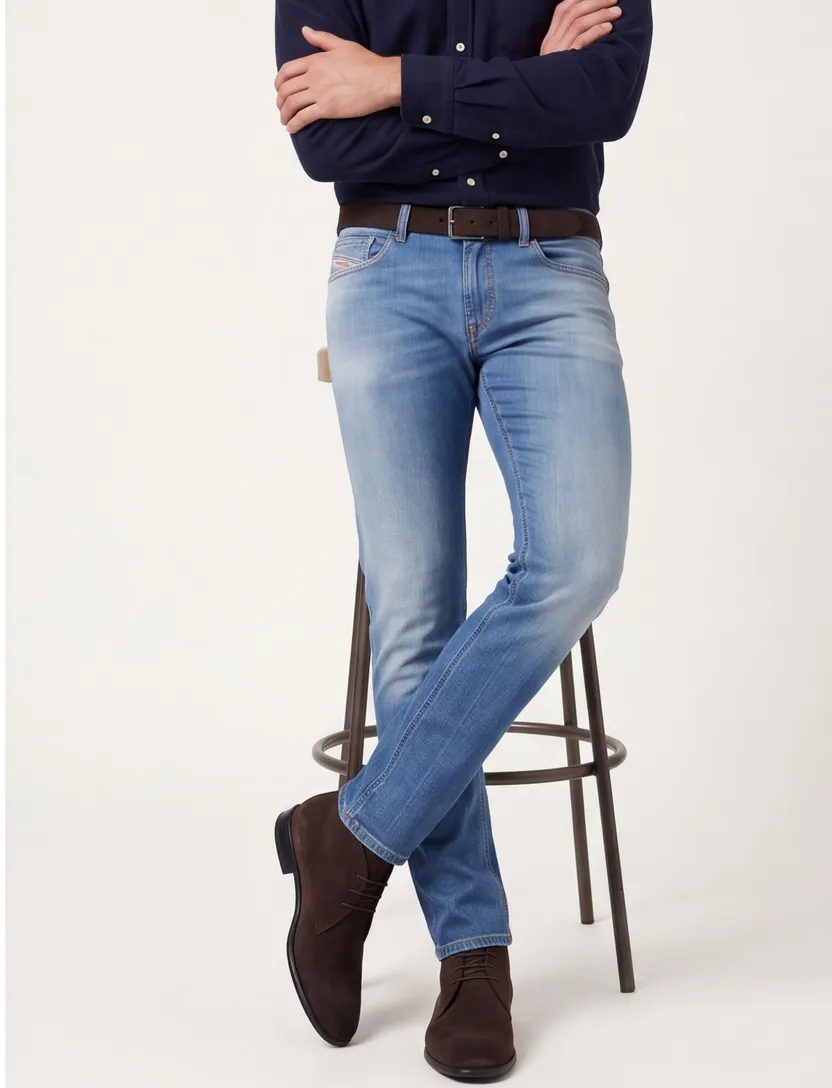 Diesel Sleenker jeans blauw effen denim slim fit