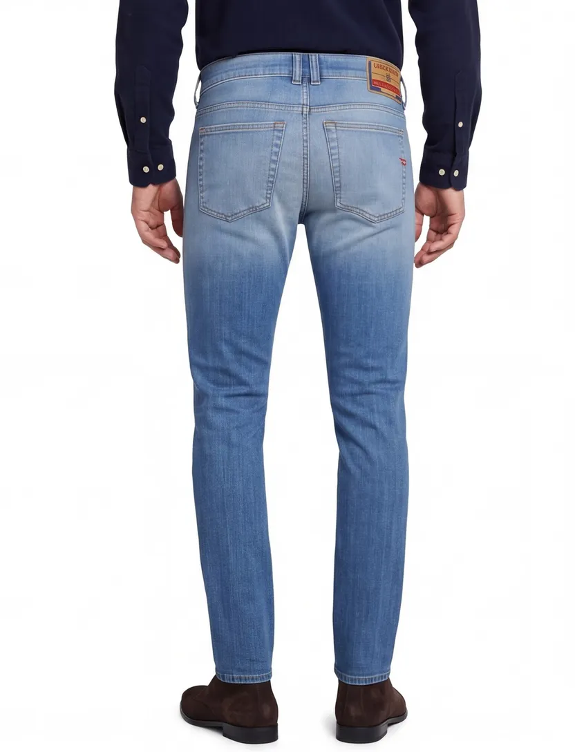Diesel Sleenker jeans blauw effen denim slim fit