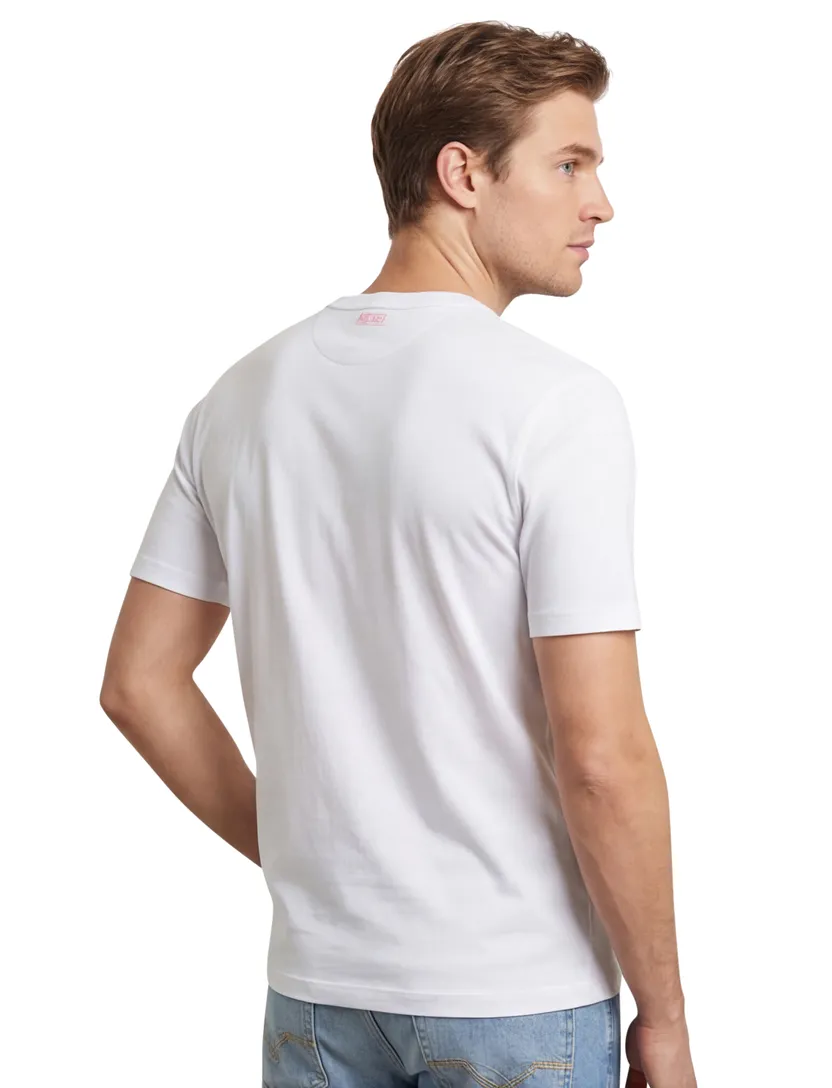 sportief effen wit Diesel T-shirt ronde hals