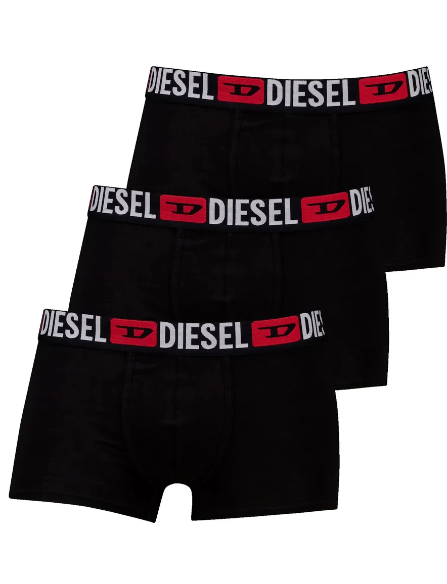 Diesel boxershort 3-pack zwart rood effen
