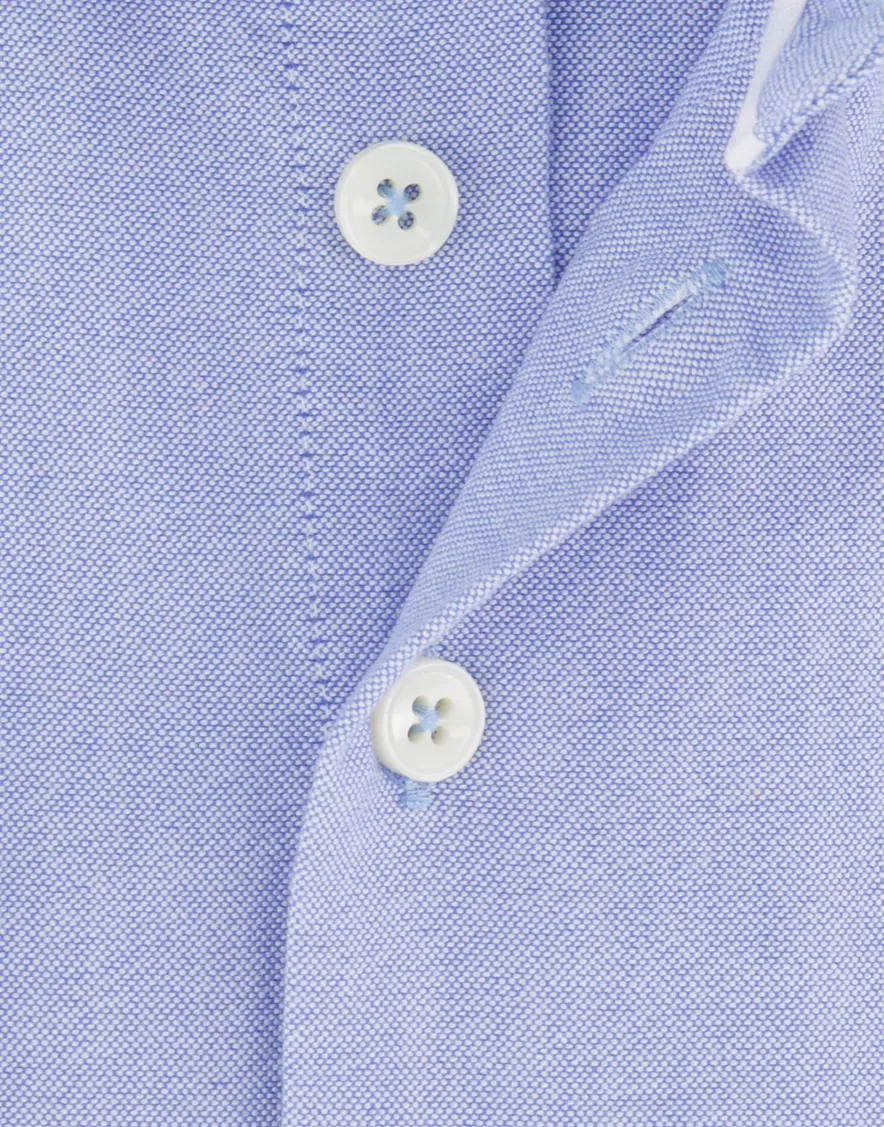 Portofino overhemd blauw button-down lange mouw