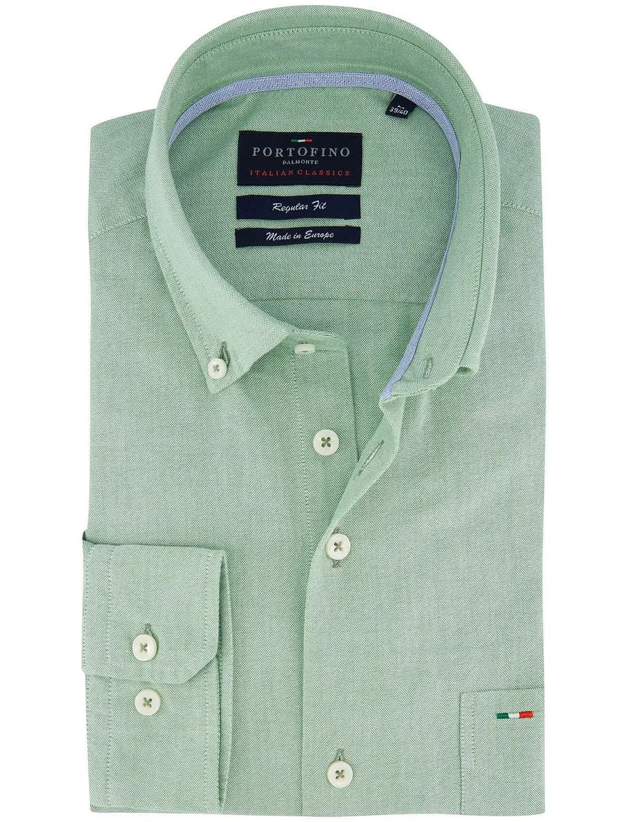 Portofino overhemd groen button-down
