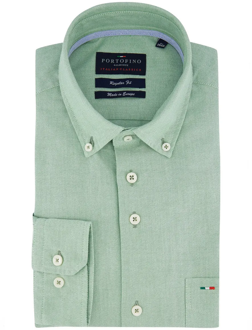 Portofino overhemd groen button-down