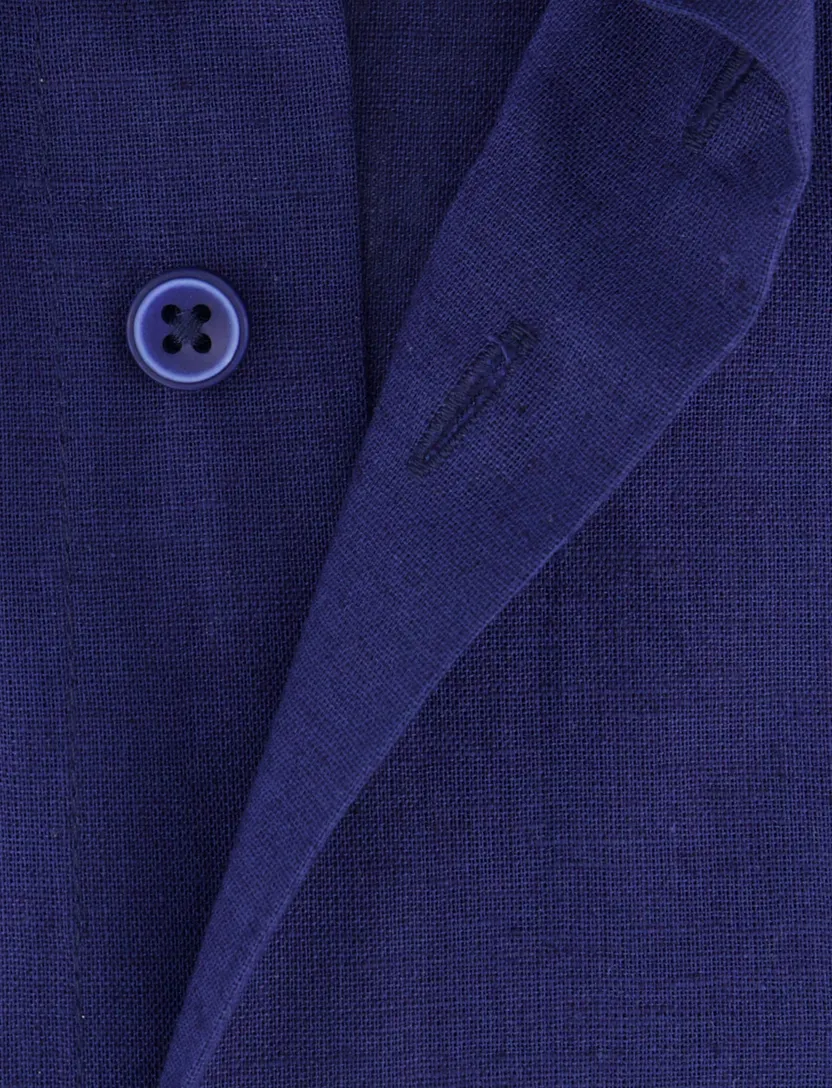 Eden Valley overhemd donkerblauw regular fit borstzak