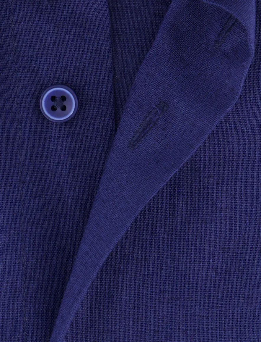 Eden Valley overhemd donkerblauw regular fit korte mouw
