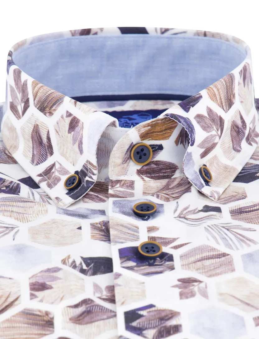 Eden Valley overhemd blauw regular fit met borstzak