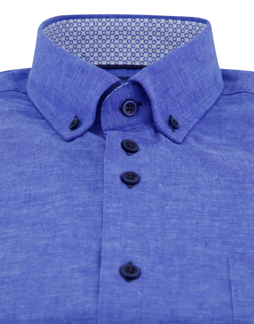 Eden Valley overhemd blauw gemeleerd
