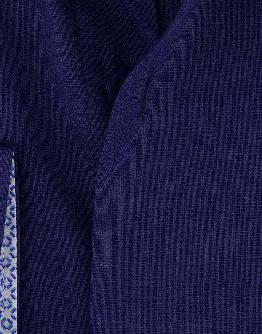 Eden Valley overhemd donkerblauw borstzak