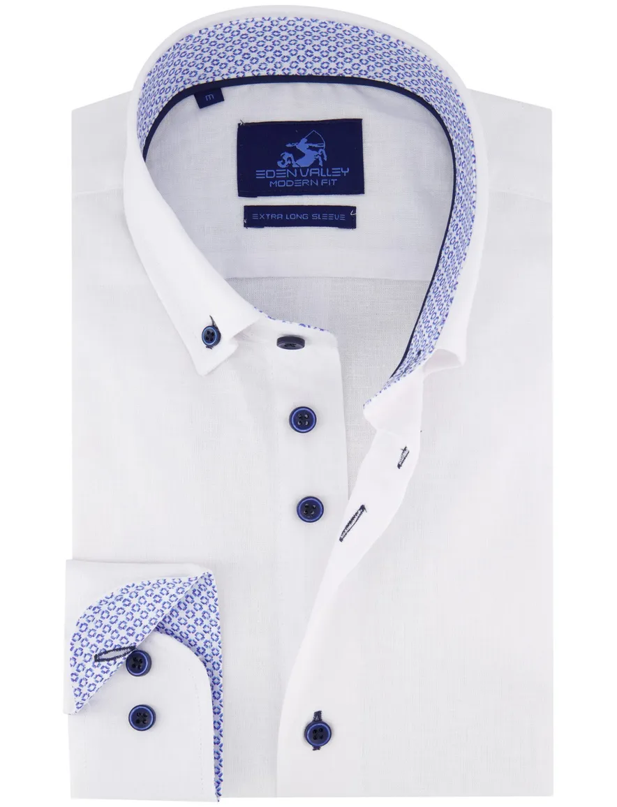 Eden Valley Modern Fit overhemd extra lang wit