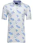 Eden Valley polo extra lang modern fit wit blauw
